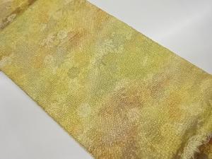 七彩佐賀錦草花に葉模様織出し袋帯